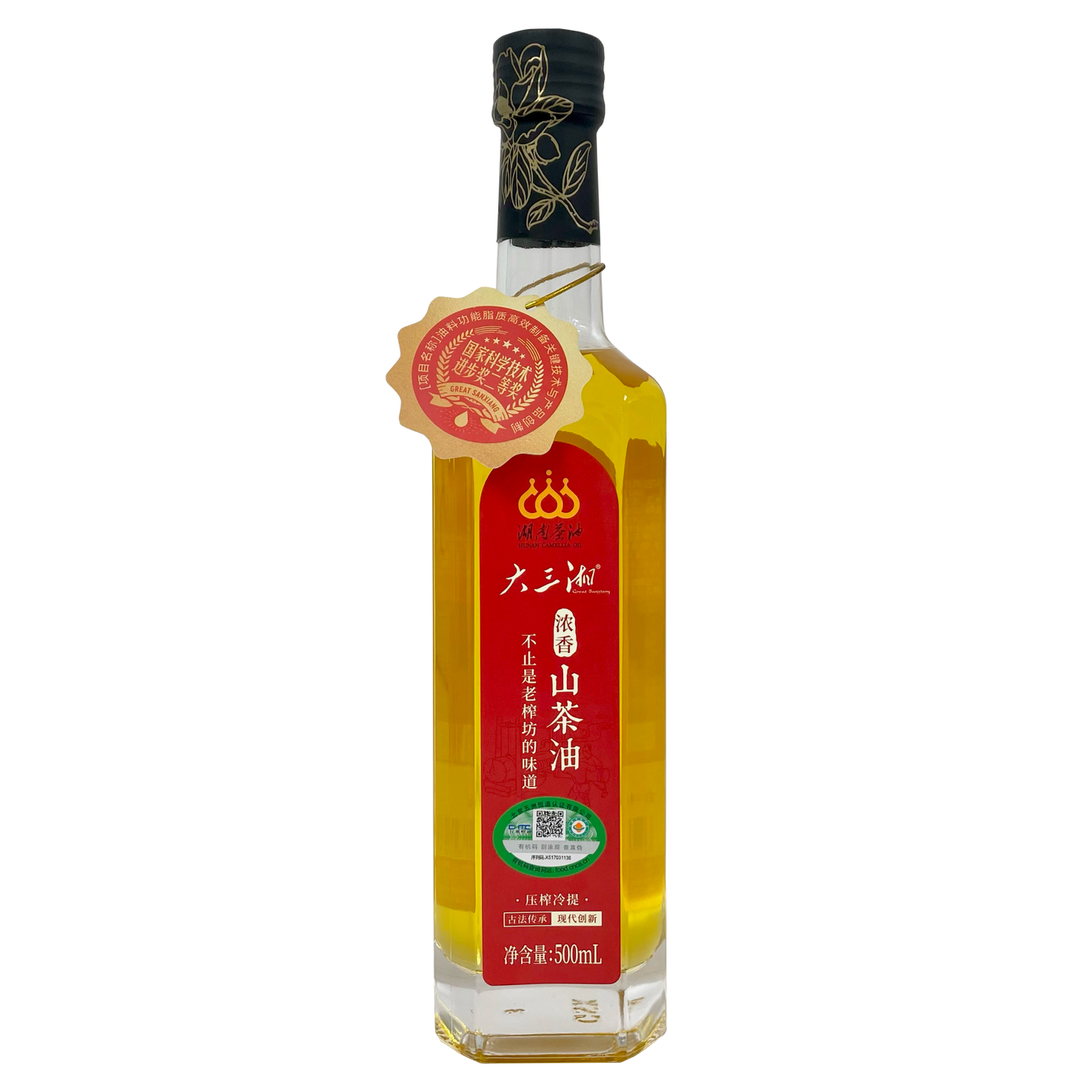 大三湘有機濃香山茶油 (細) Great Sanxiang Organic Camellia Oil (500ml)