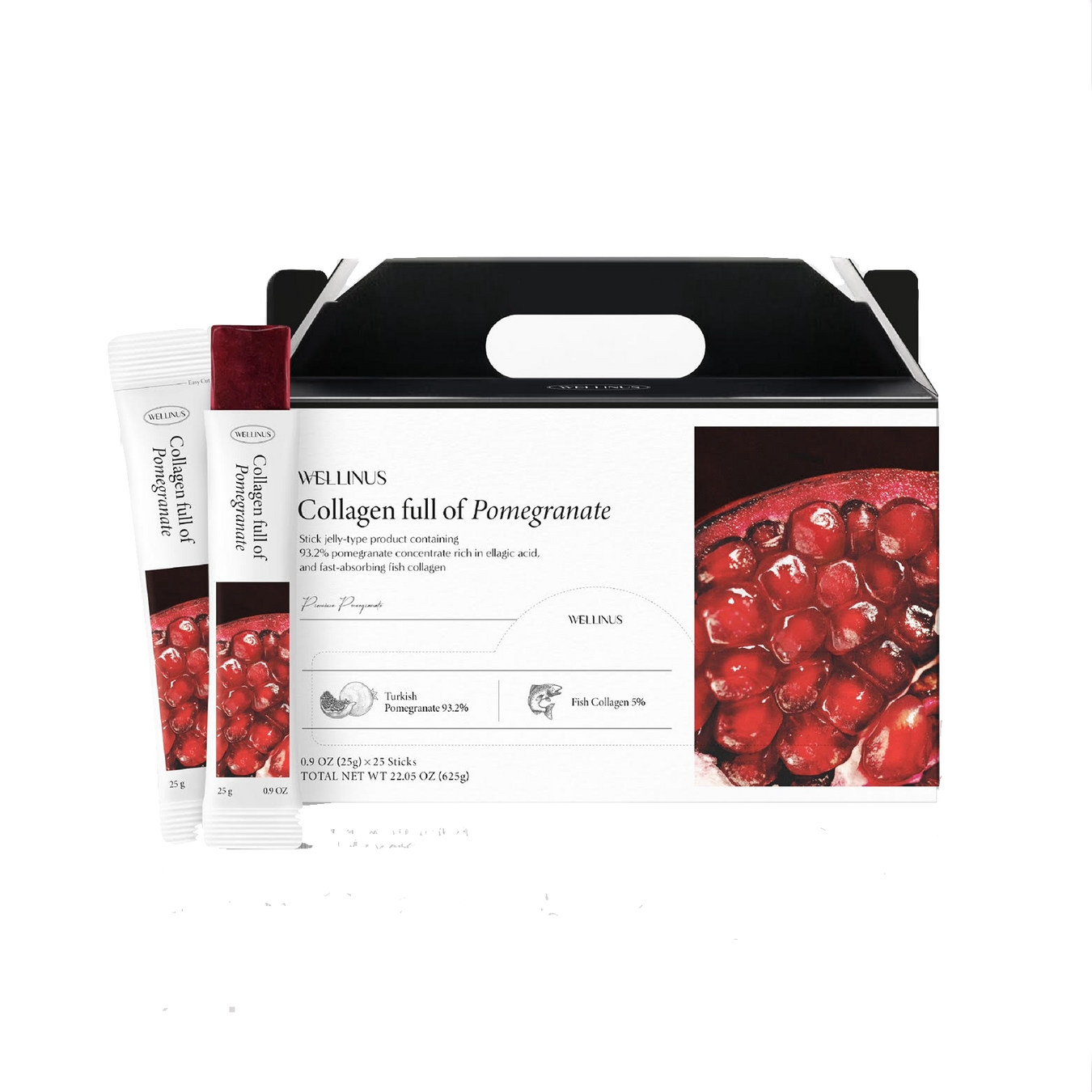 韓國紅石榴膠原啫喱 Wellinus Pomegranate Collagen Jelly (25 sticks x 25g)