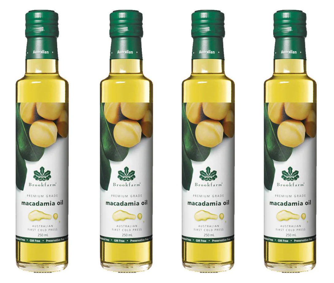 75折優惠 25% off:  特級冷榨澳洲堅果油4枝裝 (細) Brookfarm Premium Cold-Pressed Macadamia Oil 4 Bottles x 250ml