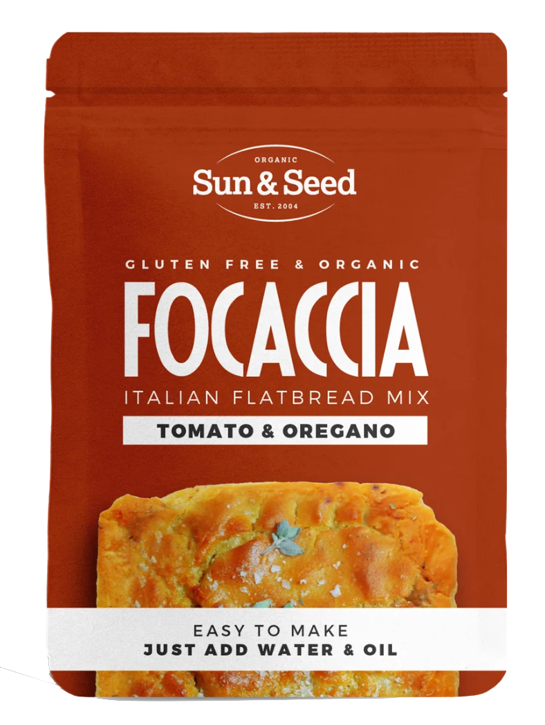 英國有機無麩意式香草麵包混合粉 - 蕃茄 & 牛至 Sun & Seed Organic GF Focaccia Mix (Tomato & Oregano) (300g)