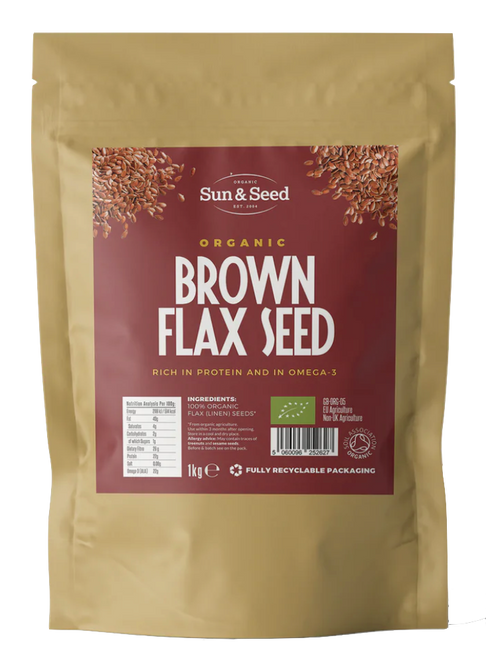 英國有機棕色亞麻籽 Sun & Seed Organic Brown Flax Seeds (1kg)