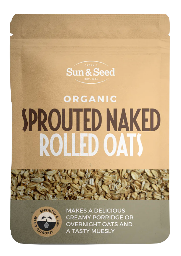 英國有機原生發芽燕麥 Sun & Seed Organic Sprouted & Raw Naked Rolled Oats (250g)