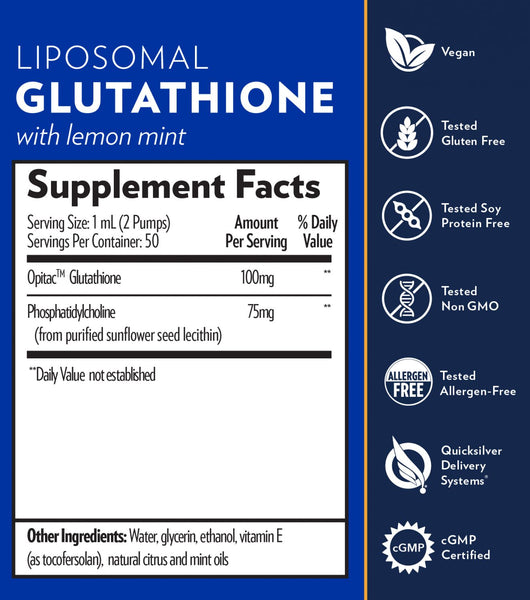 Quicksilver Liposomal Glutathione (50ml) Quicksilver Liposomal Glutathione (50ml)