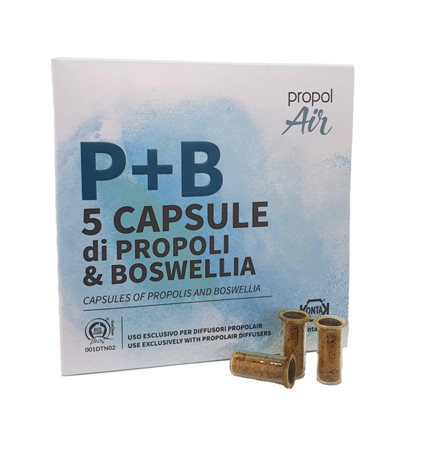 補給擴散器的乳香蜂膠膠囊 Propolis Refill P+B Capsules for Diffusers (一盒五粒）