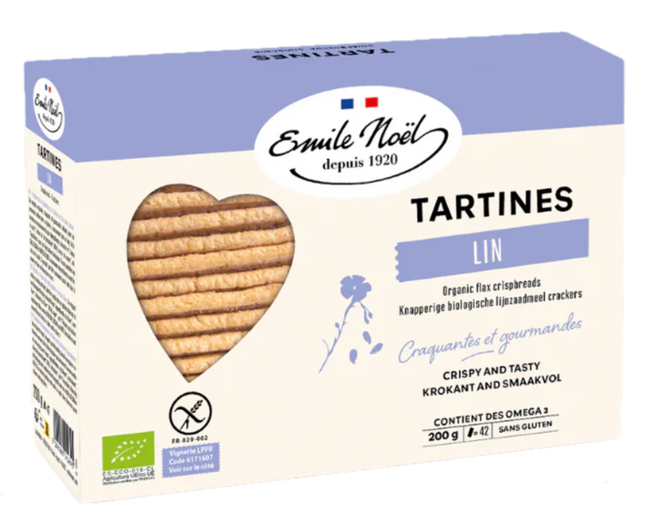 法國有機無麩脆餅 - 亞麻籽 Emile Noel Organic Gluten Free Crispbread - Flax (200g)