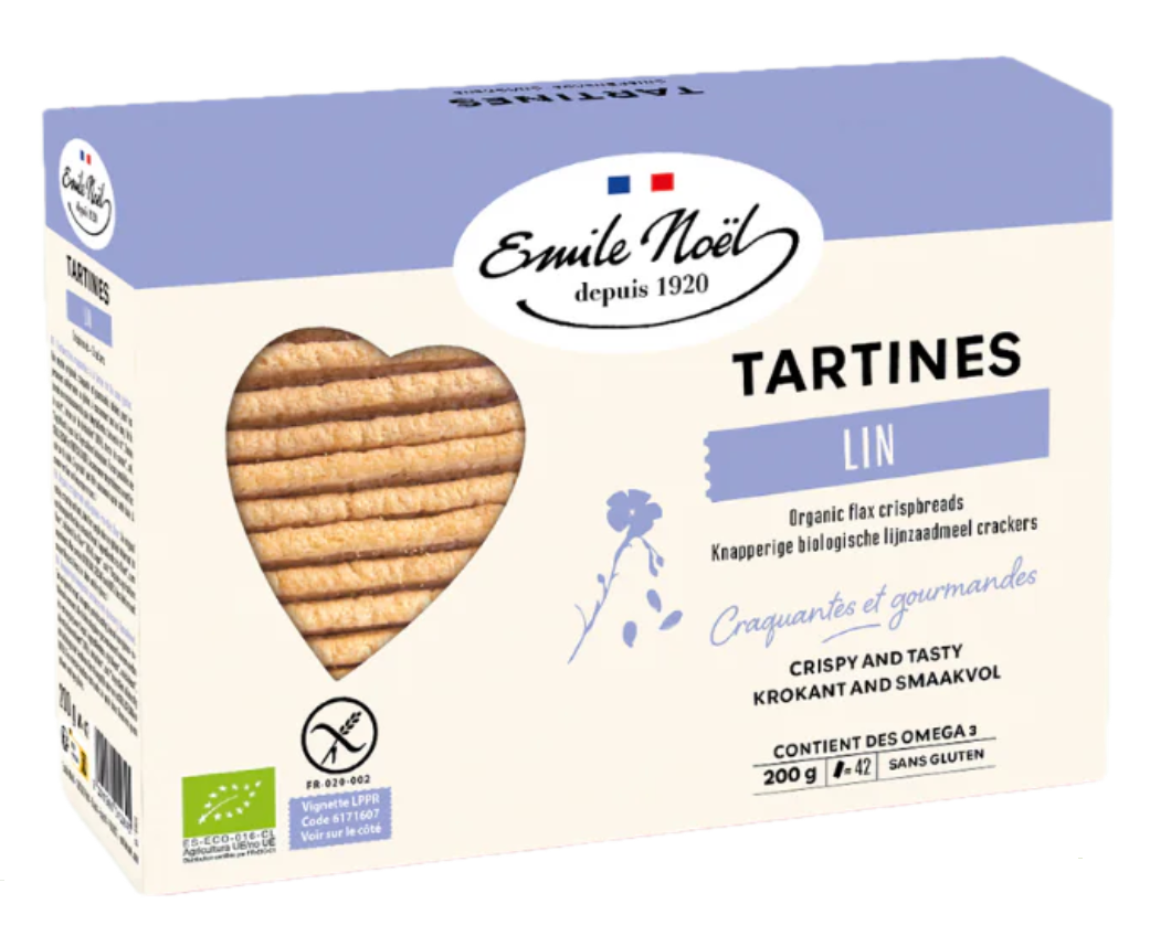 法國有機無麩脆餅 - 亞麻籽 Emile Noel Organic Gluten Free Crispbread - Flax (200g)