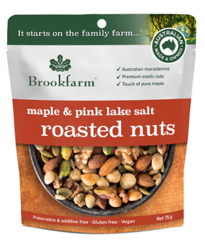 澳洲農場無麥麩果仁種籽高蛋白小食 Brookfarm Gluten Free Keto Roasted Nuts Maple and Pink Salt (75g)