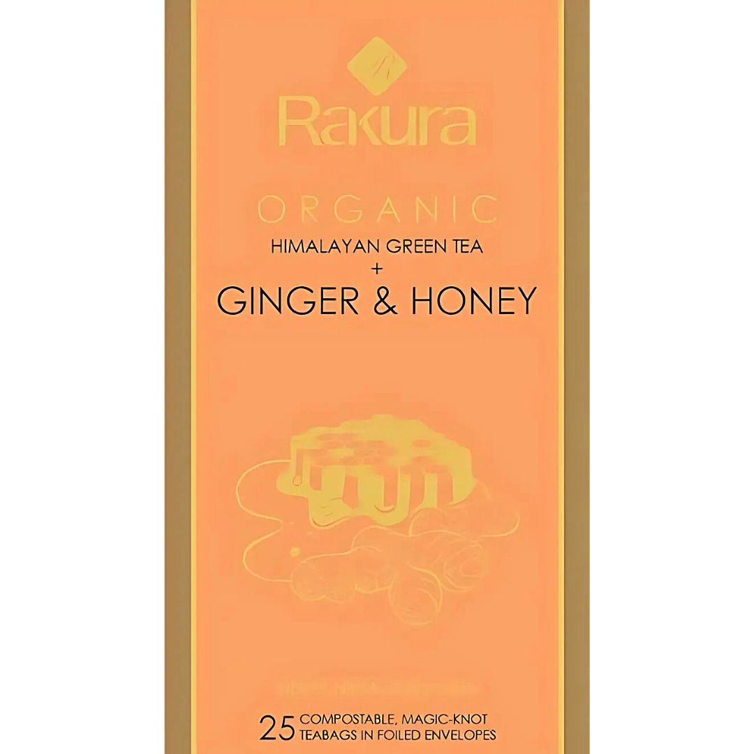 喜馬拉雅山有機綠茶+薑+蜂蜜 Rakura Organic Himalayan Green Tea + Ginger and Honey (25 tea bags)