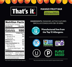 芒果益生菌棒 That's It Mango Probiotic Fruit Bar (35g)