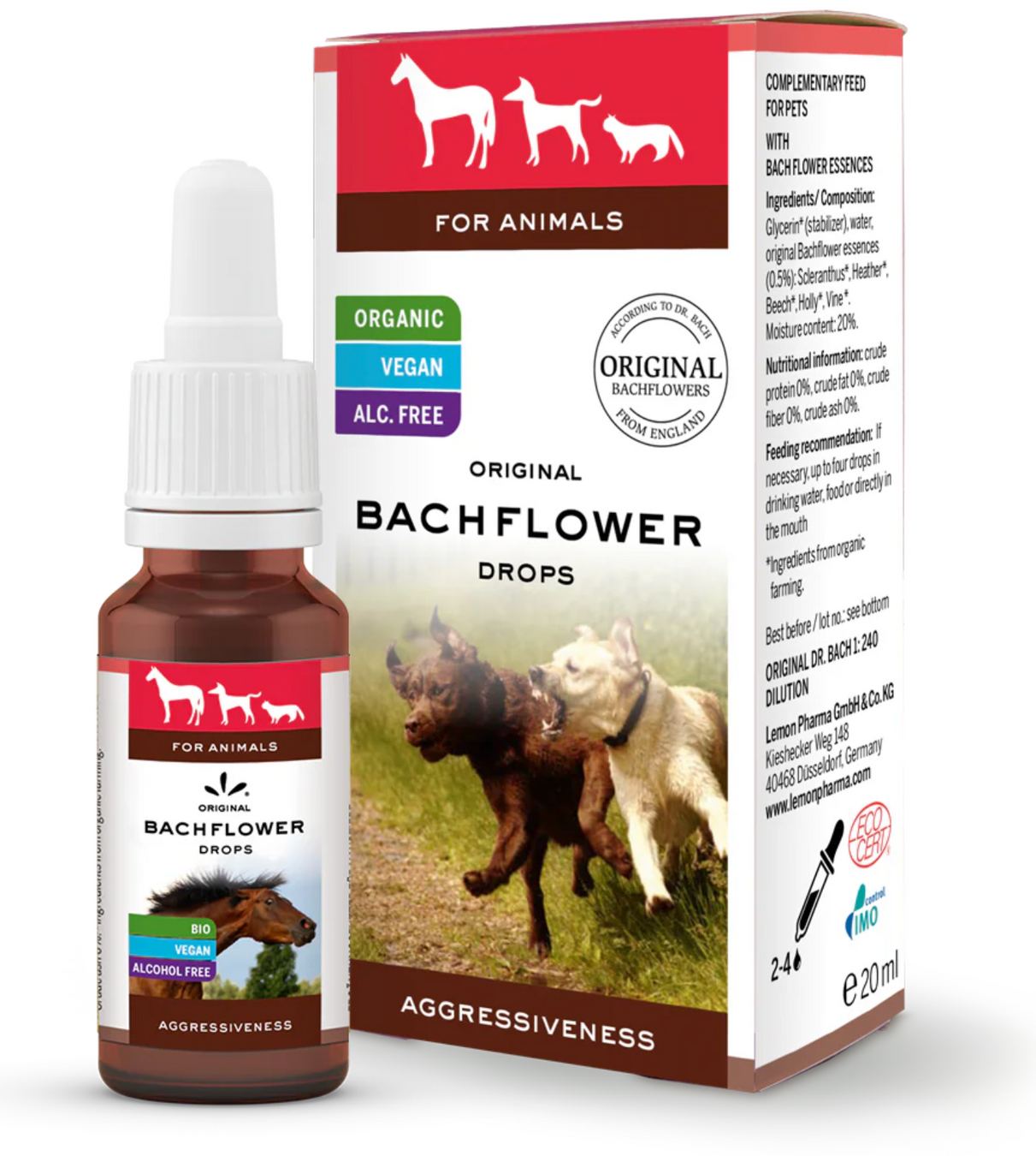 巴哈花精寵物情緒滴劑 - 敵意 Bach Flower Drops for Pets - Aggression (20ml)