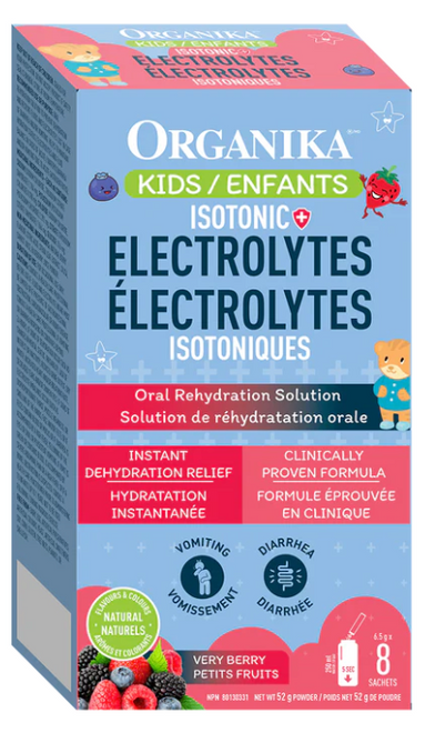 兒童 Isotonic 電解礦物質冲劑 - 雜莓味 Organika Kids Isotonic Electrolytes (Very Berry) (8 x 6.5g)
