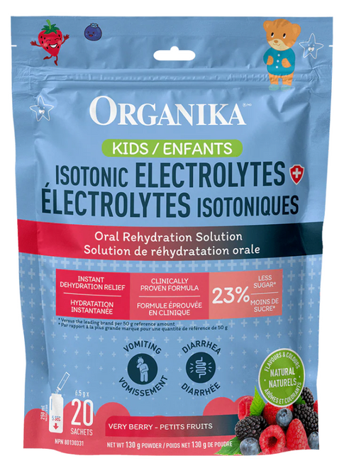 兒童 Isotonic 電解礦物質冲劑 - 雜莓味 Organika Kids Isotonic Electrolytes (Very Berry) (20 x 6.5g)