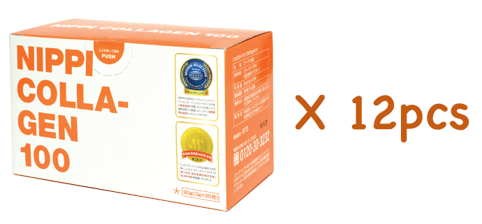 20% off 美顏膠原蛋白肽 12盒 (每盒30x3克) Nippi Collagen 100 for Skin Health 12 Boxes (30x3g each)