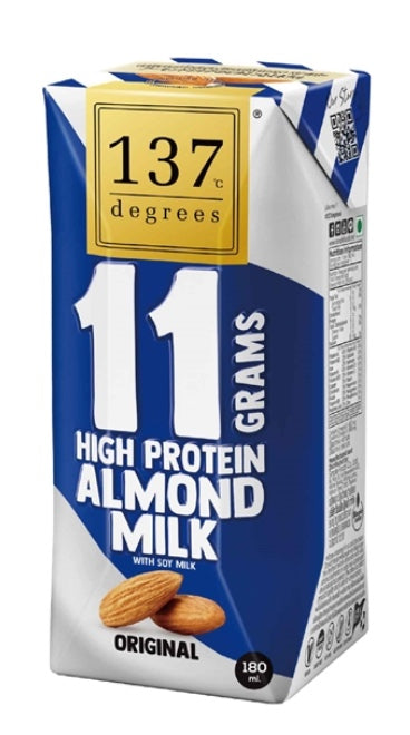 高蛋白杏仁豆奶 137 Degrees High Protein Almond and Soy Milk (180ml)