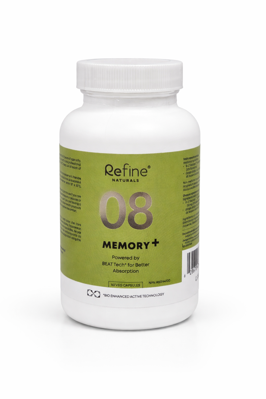 RN08 記憶+ Refine Naturals MEMORY+ (60 capsules)