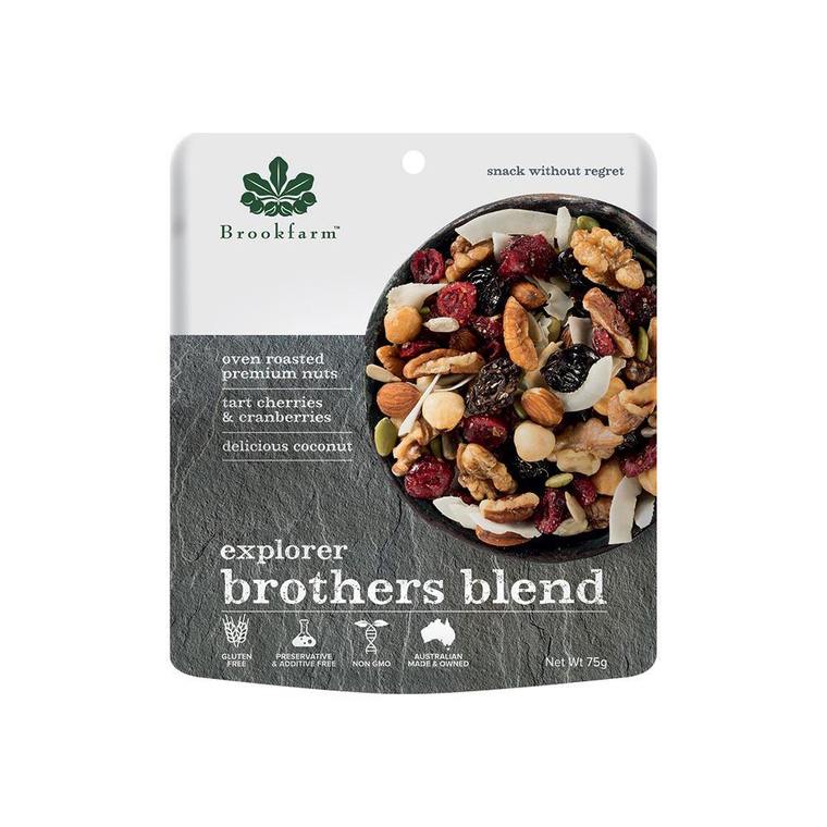 澳洲農場無麥麩果仁乾果椰子小食 Brookfarm Explorer Brothers Blend (75g/35g)