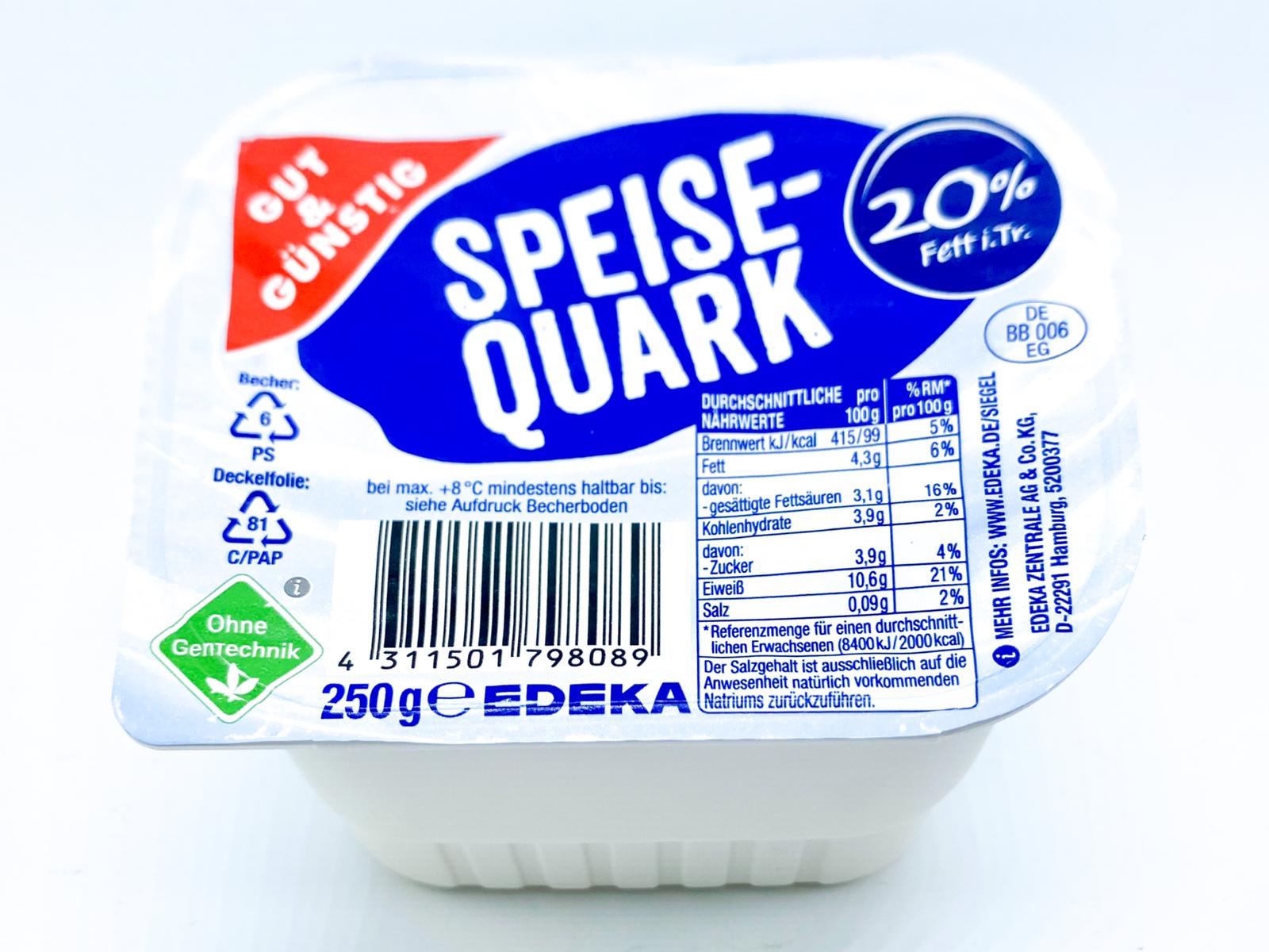 布緯鮮芝士 Edeka Fresh Quark (250g)  (Best before 5/3/2025)