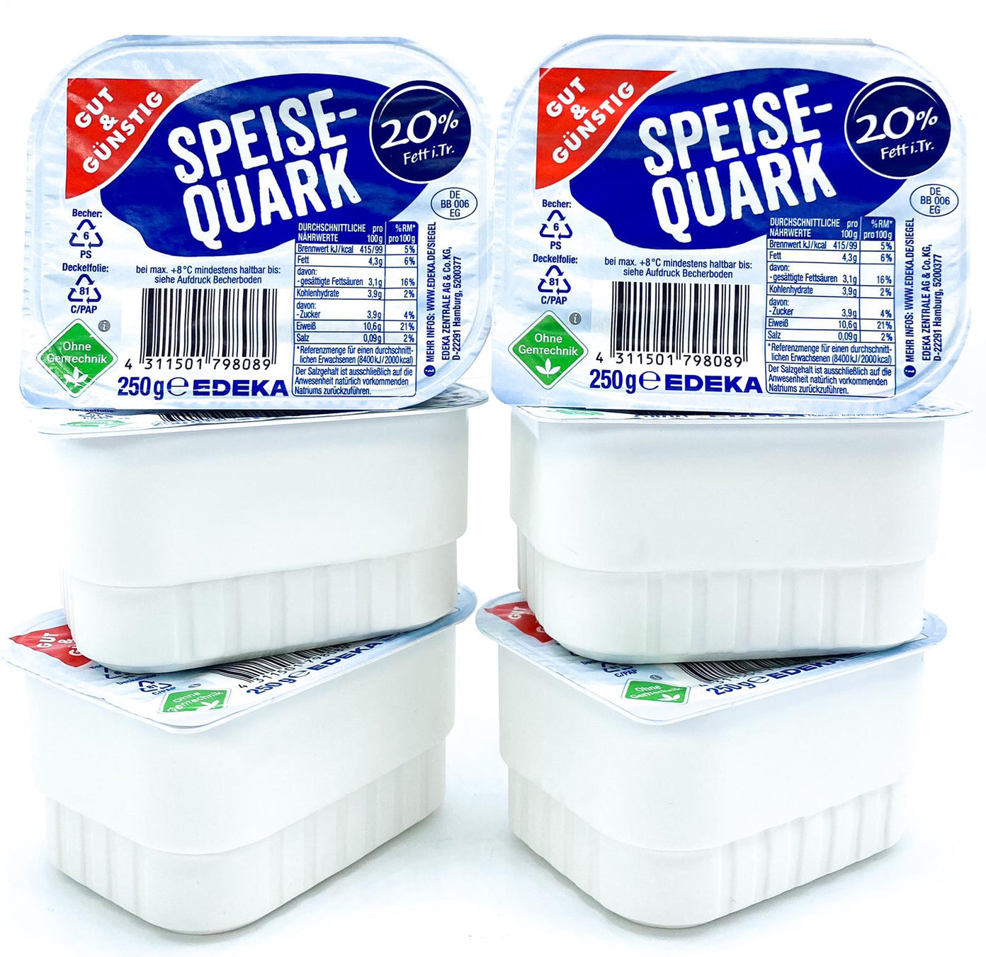 6 杯布緯鮮芝士 Six Cups Edeka Fresh Quark (250g)   (Best before 5/3/2025)